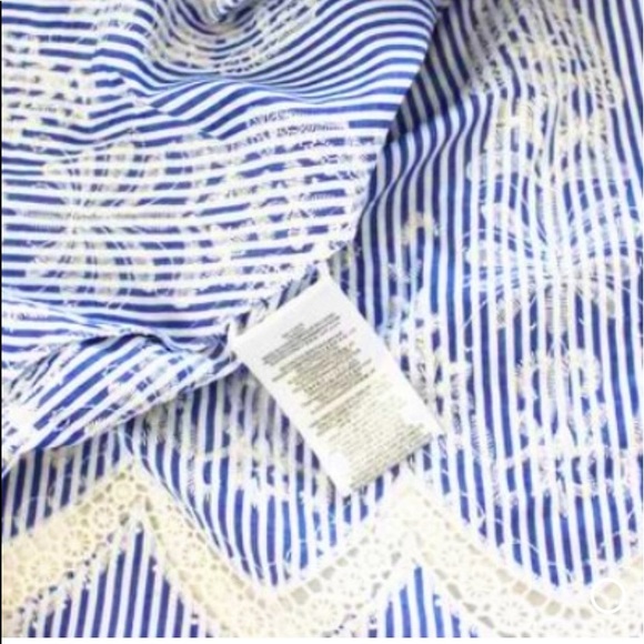 BCBGMaxAzria BCBG one shoulder embroidered striped midi dress $298 MSRP - Picture 4 of 10